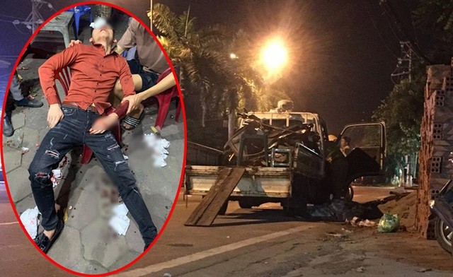 Hình ảnh nam thanh niên bị thương sau khi quay đầu bỏ chạy vì gặp chốt CSGT bên đường.