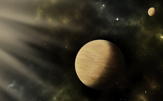 Mô phỏng hai ngoại hành tinh TOI-1266 b và c. - Ảnh: Sci-News.