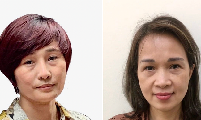 Hai bị can Nguyễn Thị Tường Vi (trái) và Nguyễn Thị Dung Hạnh (phải) - Ảnh: Bộ Công an