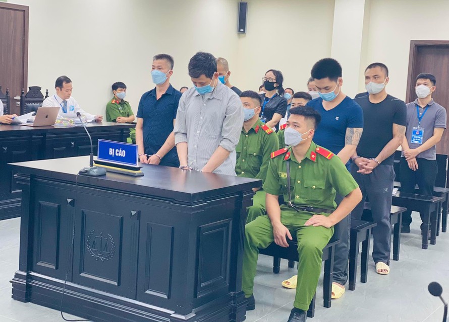 Các bị cáo tại phiên tòa. (Nguồn: VNN)