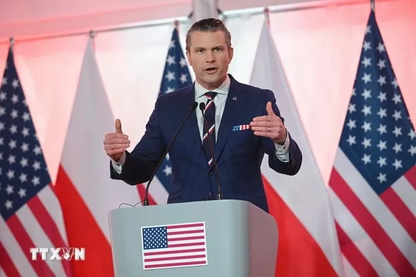 Bộ trưởng Quốc phòng Mỹ Pete Hegseth. Ảnh: PAP/TTXVN.