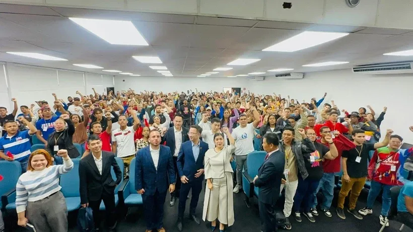 Quang cảnh sự kiện giao lưu thế hệ trẻ Việt Nam-Venezuela. Ảnh: Đại sứ quán Việt Nam tại Venezuela/TTXVN phát.