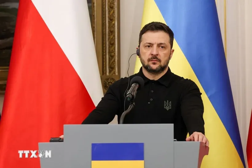 Tổng thống Ukraine Volodymyr Zelensky. Ảnh: PAP/TTXVN