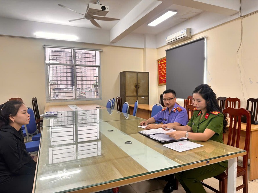 Đối tượng Nguyễn Thị Thư chủ lò mổ Thường Tín. Ảnh: CATP Hà Nội