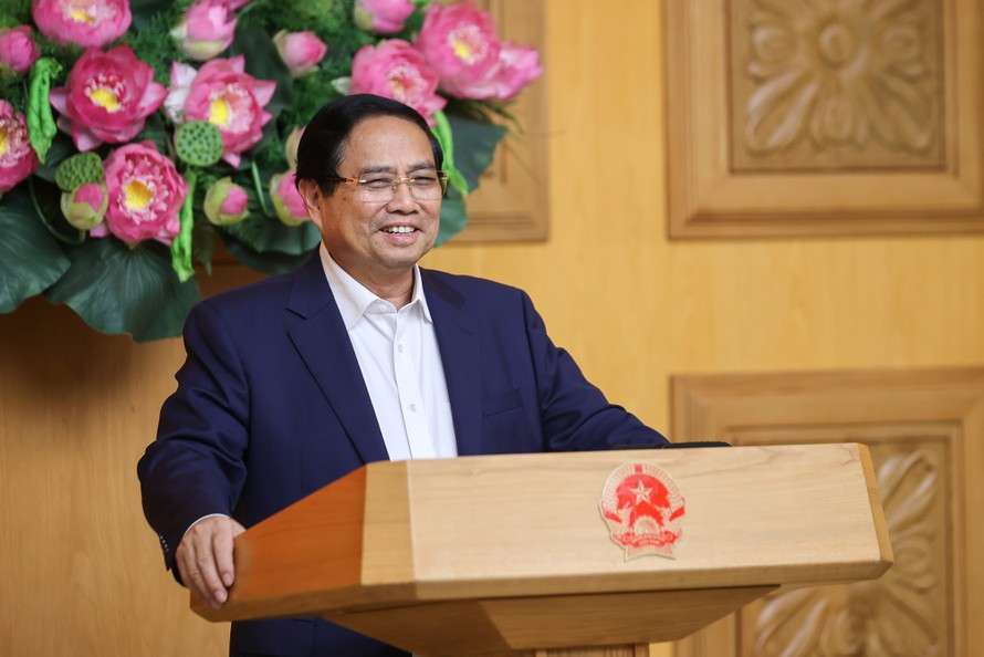 Thủ tướng Chính phủ cho biết thời gian qua, nhiều phong trào thi đua được phát động, triển khai có hiệu quả, có tính lan tỏa cao. Ảnh: VGP/Nhật Bắc