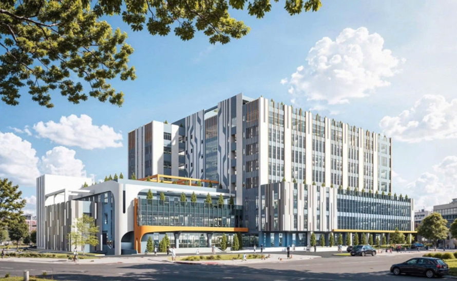 Phối cảnh cơ sở 2 Bệnh viện Thận Hà Nội sau khi hoàn thiện. 