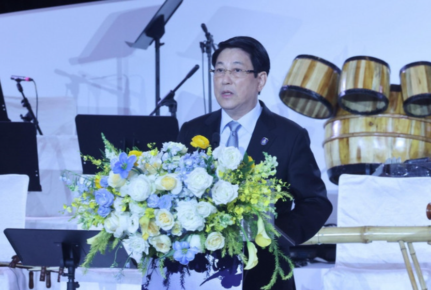 Chủ tịch nước Lương Cường phát biểu chào mừng các đoàn tham dự Lễ mở ký và Hội nghị cấp cao Công ước của Liên hợp quốc về chống tội phạm mạng (Công ước Hà Nội).