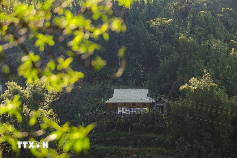 Nét đẹp yên bình của xã Vân Sơn (Phú Thọ). Ảnh: Trọng Đạt/TTXVN.