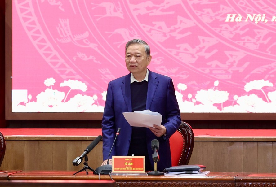 Tổng Bí thư Tô Lâm phát biểu