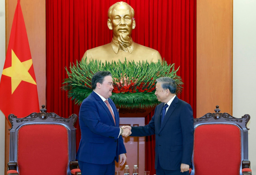 Tổng Bí thư Tô Lâm tiếp Đại sứ Hoa Kỳ tại Việt Nam Marc Evans Knapper.