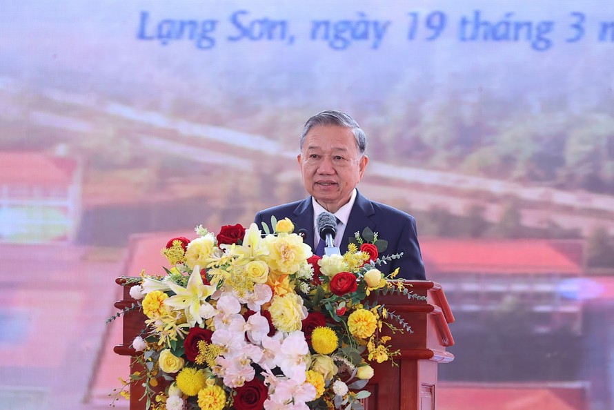 Tổng Bí thư Tô Lâm phát biểu tại Lễ khởi công