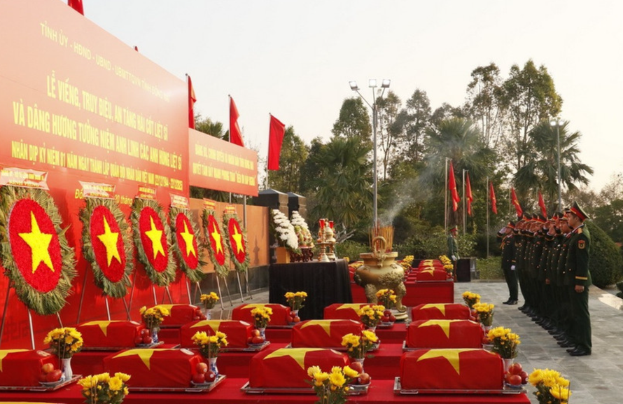 41 hài cốt liệt sỹ hy sinh trong chiến tranh trong tỉnh Đồng Nai và Vương quốc Campuchia an táng tại Nghĩa trang Liệt sỹ Bình Phước.