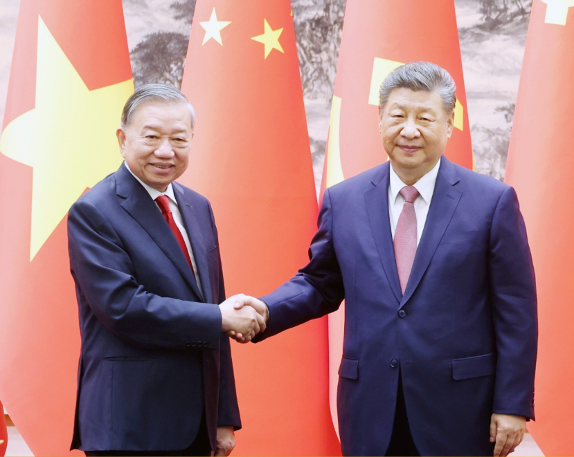 Tổng Bí thư, Chủ tịch nước Tô Lâm hội đàm với Tổng Bí thư, Chủ tịch nước Trung Quốc Tập Cận Bình. 