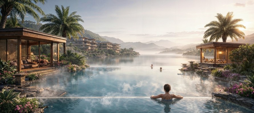 Mô hình khoáng nóng ngày càng phổ biến.