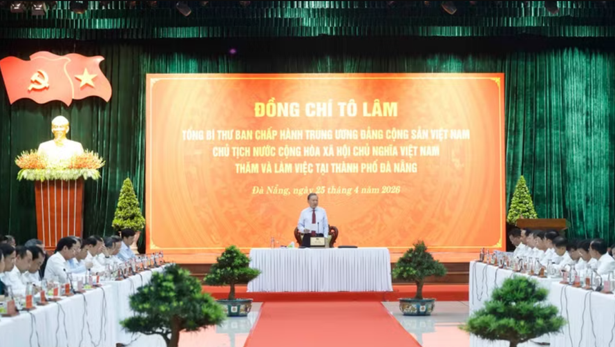 Tổng Bí thư, Chủ tịch nước Tô Lâm phát biểu tại buổi làm việc với Ban Thường vụ Thành ủy Đà Nẵng