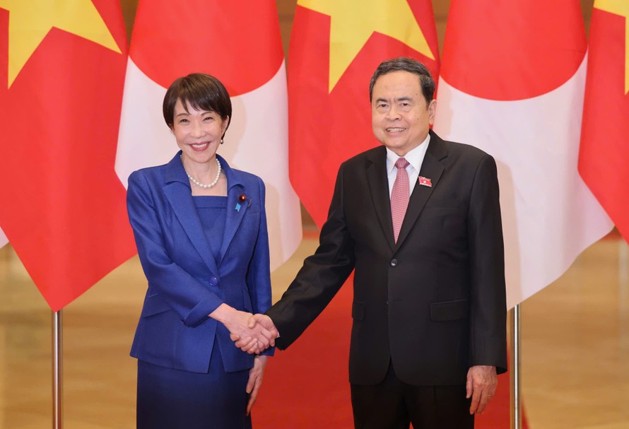 Chủ tịch Quốc hội Trần Thanh Mẫn hội kiến Thủ tướng Nhật Bản Takaichi Sanae