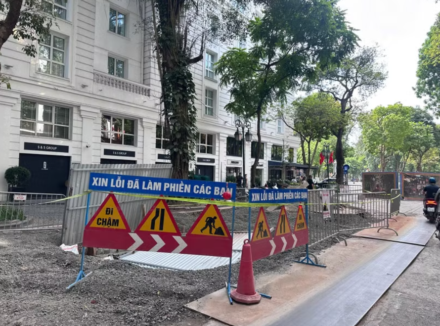 Dự án bể ngầm chống ngập trên tuyến phố Lý Thái Tổ, thành phố Hà Nội.