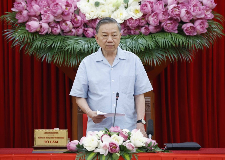 Tổng Bí thư, Chủ tịch nước Tô Lâm phát biểu