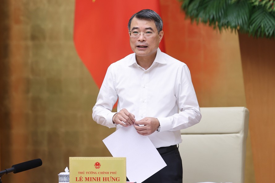 Thủ tướng Chính phủ Lê Minh Hưng phát biểu khai mạc Phiên họp. Ảnh: VGP/Nhật Bắc