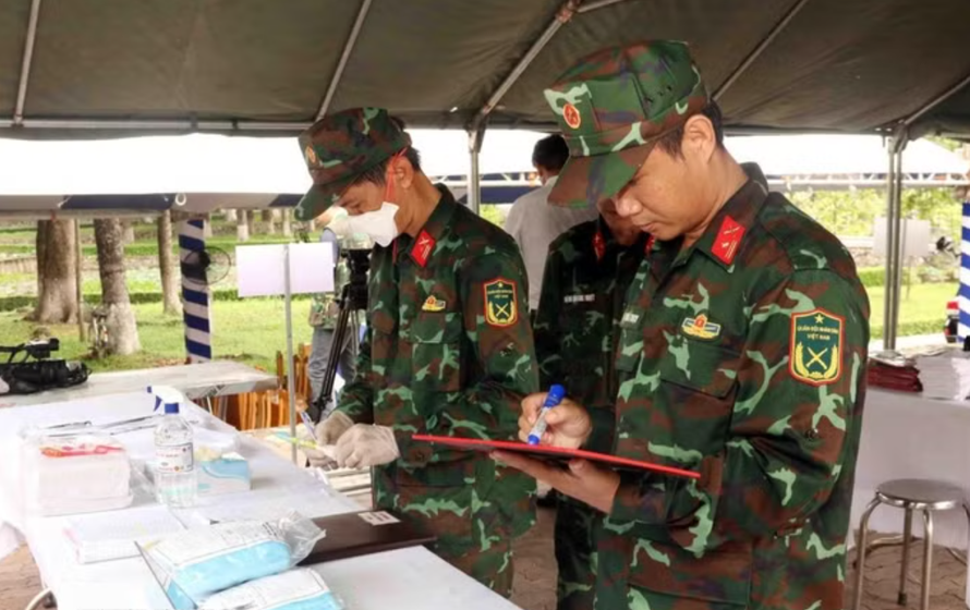 Quy trình thực hiện công tác lấy mẫu hài cốt liệt sỹ chưa được xác định thông tin được thực hiện chặt chẽ, khoa học và an toàn tuyệt đối.