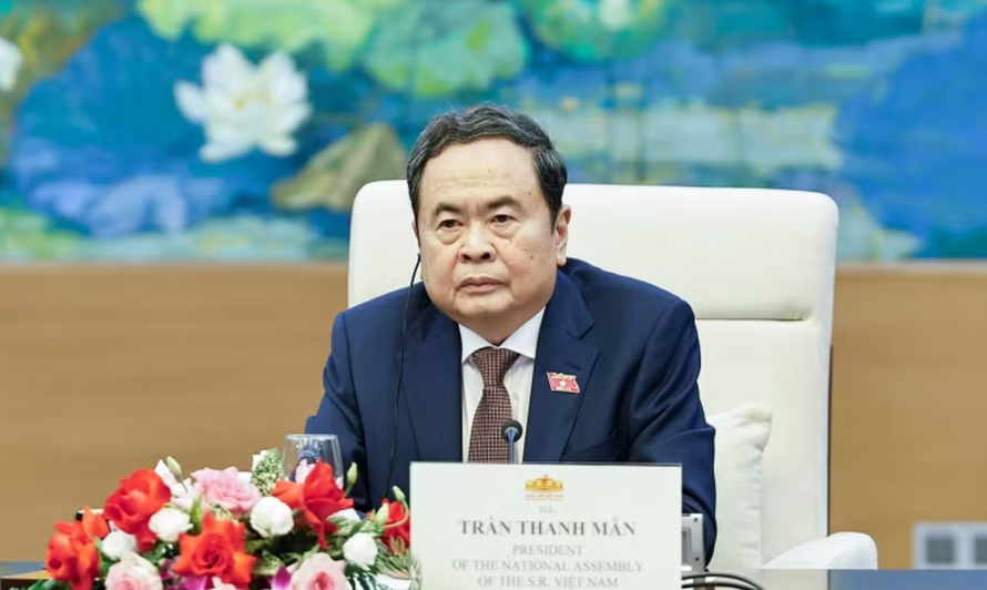 Chủ tịch Quốc hội Trần Thanh Mẫn phát biểu.