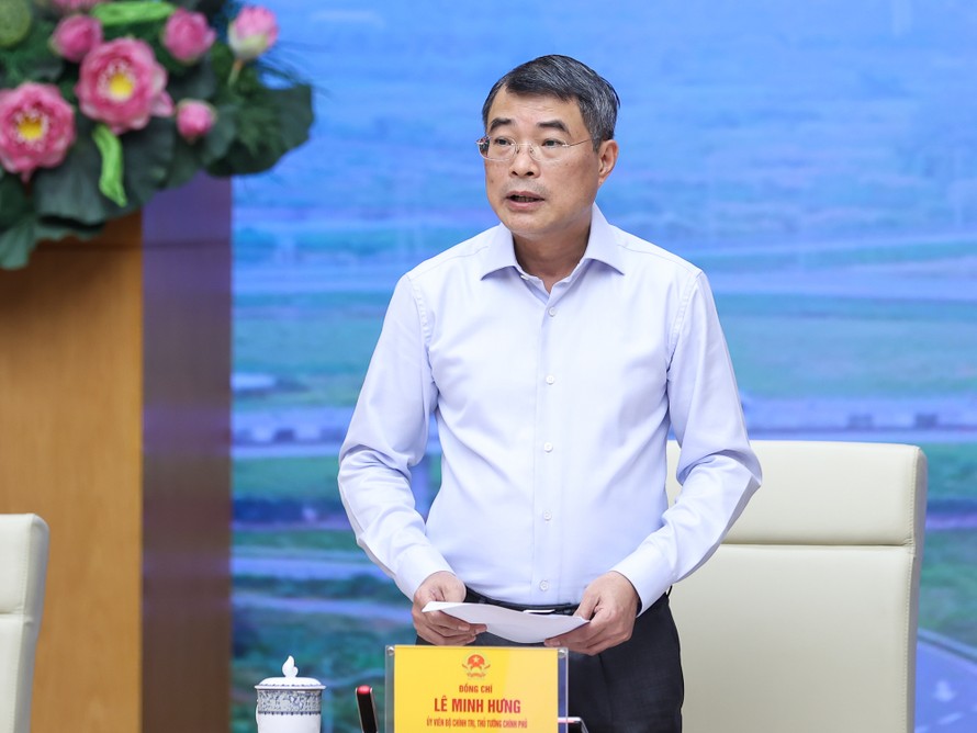 Thủ tướng Chính phủ Lê Minh Hưng phát biểu quán triệt tại Hội nghị. Ảnh: VGP/Nhật Bắc