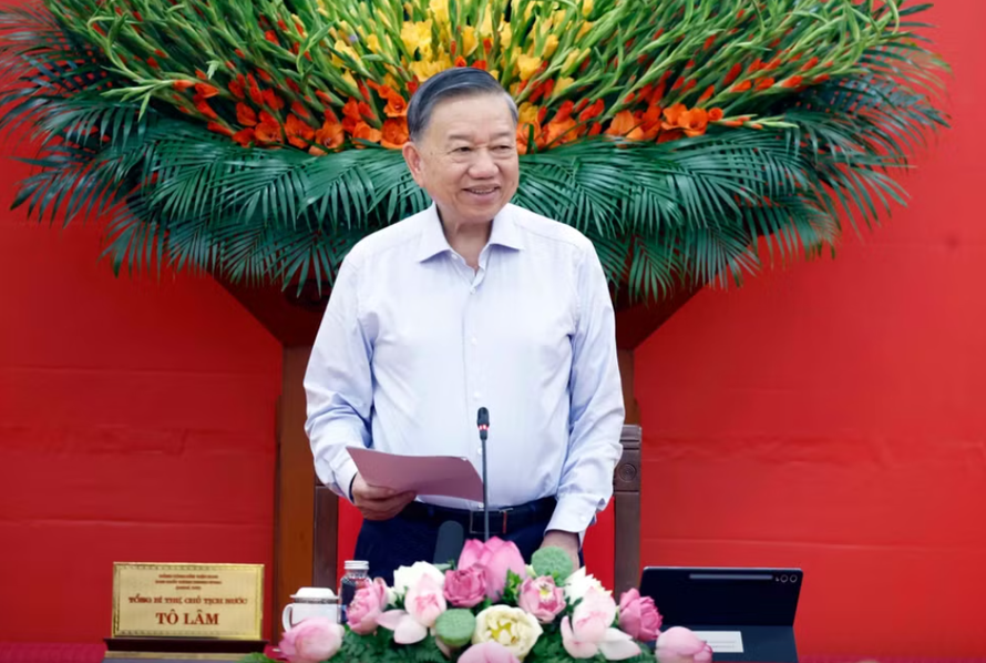 Tổng Bí thư, Chủ tịch nước Tô Lâm phát biểu. 