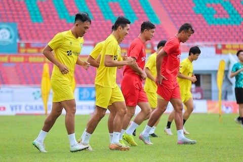Các cầu thủ Đồng Nai đã bước vào tập luyện chuẩn bị mùa giải 2026/27. Ảnh: FBNV