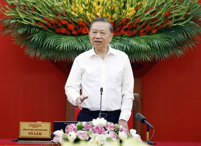 Tổng Bí thư, Chủ tịch nước Tô Lâm phát biểu. Ảnh: TTXVN