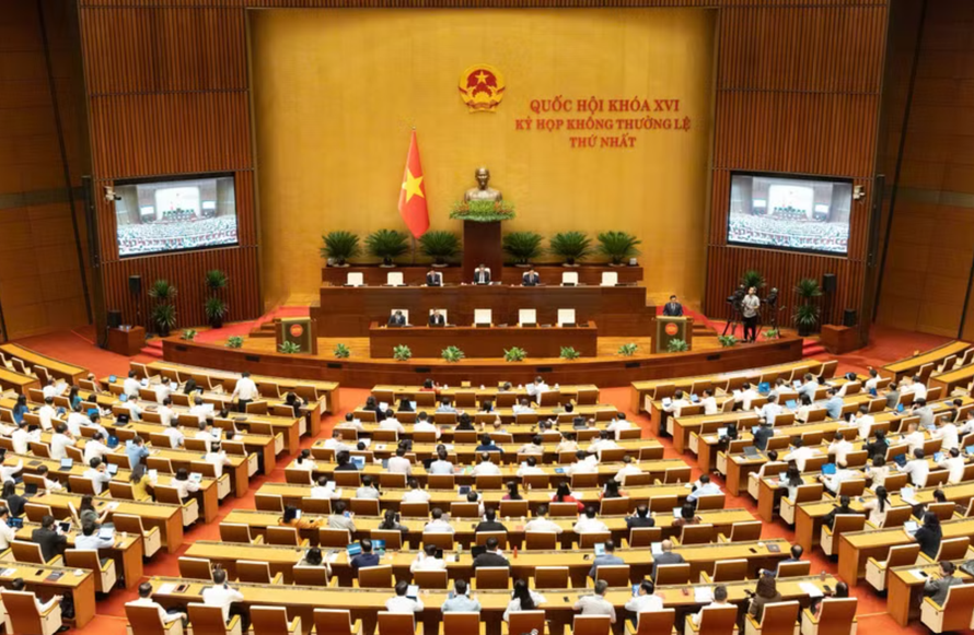Toàn cảnh Hội trường Diên Hồng sáng 23/8. 