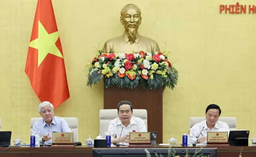 Chủ tịch Quốc hội Trần Thanh Mẫn phát biểu. 
