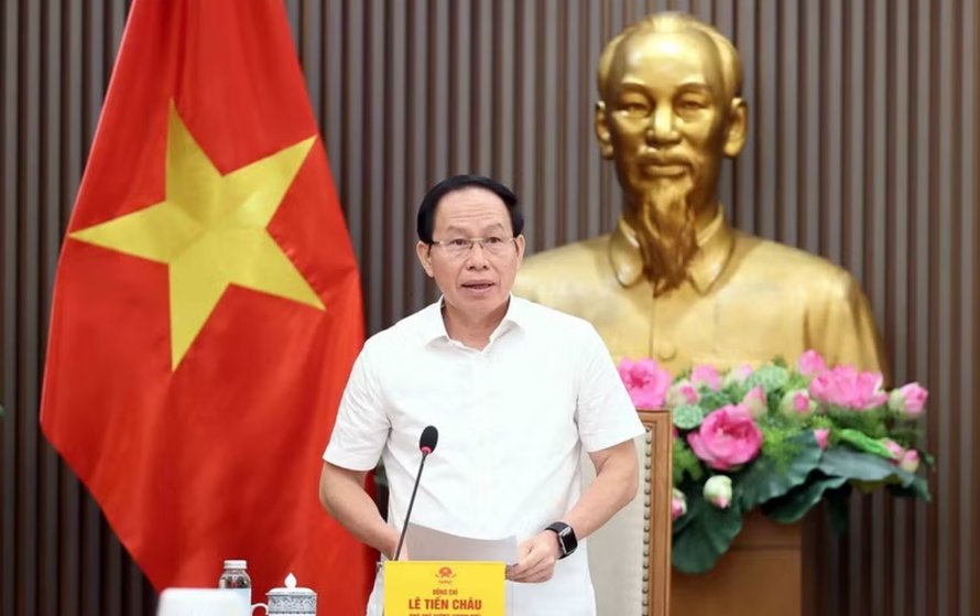 Phó Thủ tướng Lê Tiến Châu phát biểu chỉ đạo. 