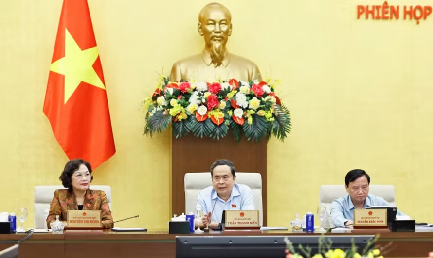Chủ tịch Quốc hội Trần Thanh Mẫn phát biểu.