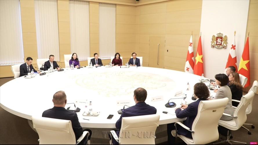 Phó Chủ tịch nước Võ Thị Ánh Xuân hội đàm với Thủ tướng Gruzia