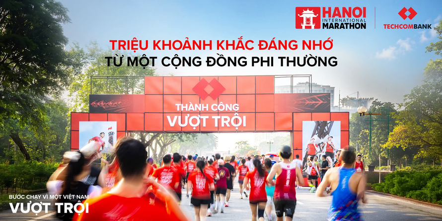 Dự kiến 14.000 vận động viên trong nước và quốc tế sẽ sải bước trên cung đường di sản Hà Nội tại Giải Marathon Quốc tế Hà Nội Techcombank mùa thứ 5. Ảnh Techcombank