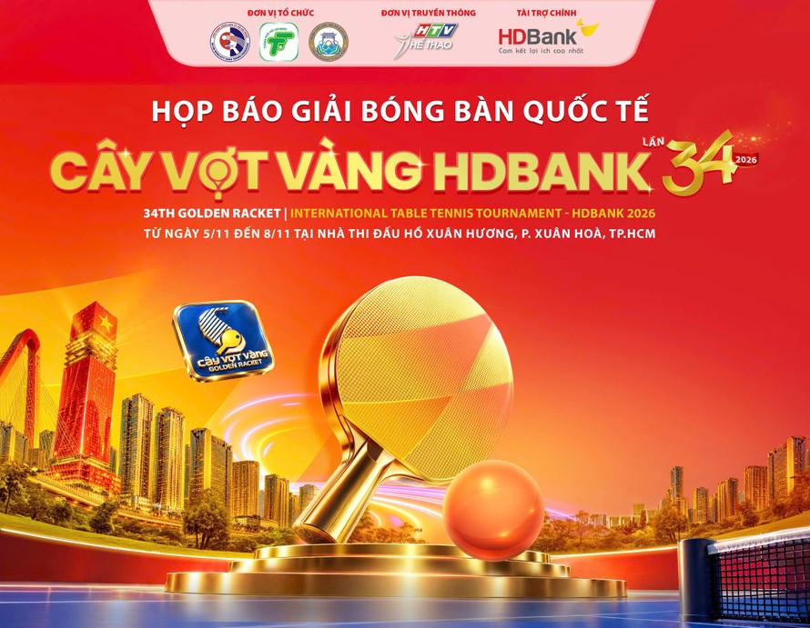 Giải Bóng bàn Quốc tế Cây vợt vàng – HDBank lần thứ 34 sẽ diễn ra vào tháng 11 tới, đánh dấu sự trở lại của sân chơi quốc tế giàu truyền thống sau mùa giải 2019.
