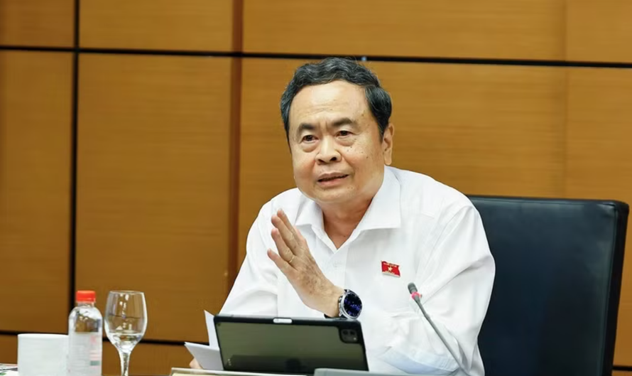 Chủ tịch Quốc hội Trần Thanh Mẫn, đại biểu Quốc hội Thành phố Hồ Chí Minh phát biểu.