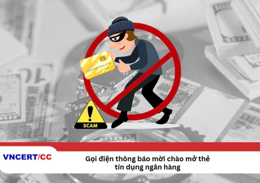 VNCERT/CC khuyến cáo người dân không tin tưởng các cuộc gọi tự xưng là ngân hàng, đặc biệt nếu họ yêu cầu cung cấp thông tin cá nhân hoặc mã OTP. Ảnh: Vietnam+
