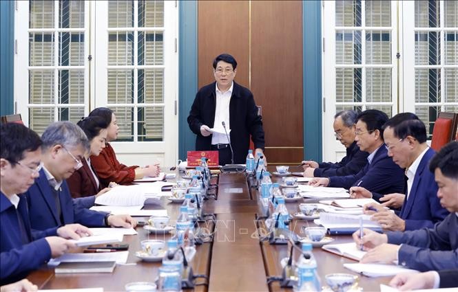 Chủ tịch nước Lương Cường phát biểu chỉ đạo. Ảnh: Lâm Khánh/TTXVN