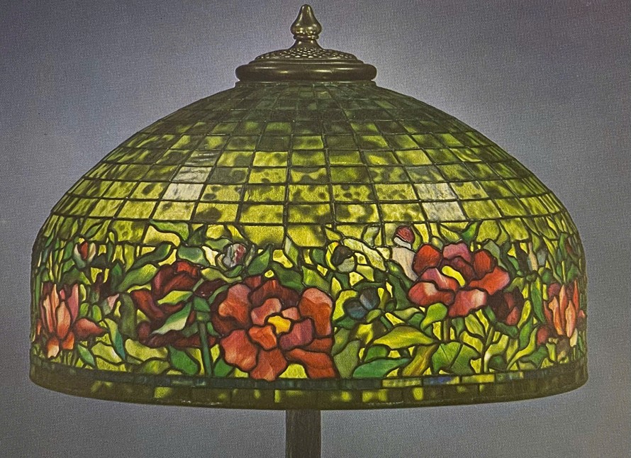 Chao đèn Peony Flower Border.