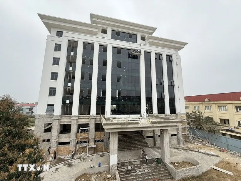 Dự án đầu tư xây dựng trụ sở làm việc Cơ quan Hội đồng Nhân dân-Ủy ban Nhân dân huyện Hoằng Hóa, Thanh Hóa. Ảnh: Việt Hoàng/TTXVN