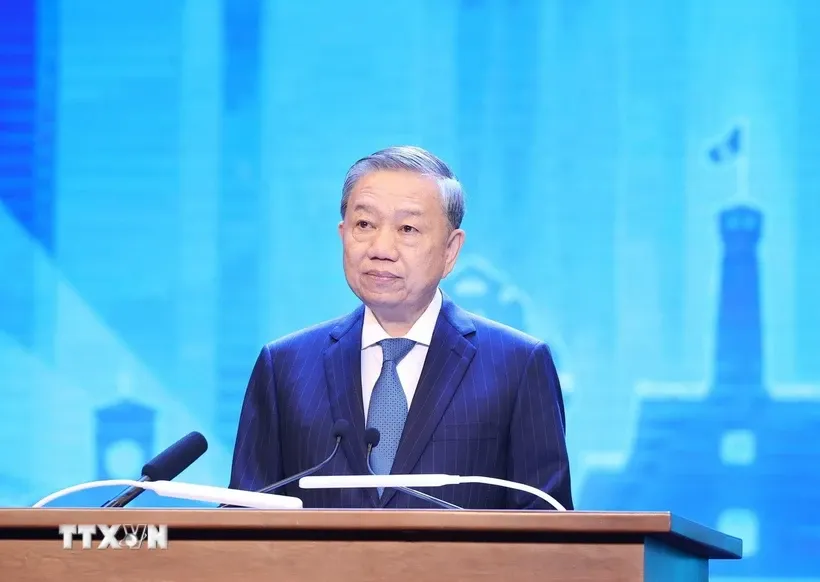 Tổng Bí thư Tô Lâm phát biểu tại Lễ khai mạc hội nghị. Ảnh: Thống Nhất/TTXVN