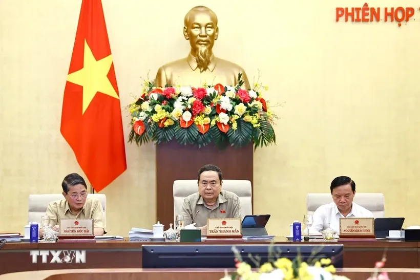 Chủ tịch Quốc hội Trần Thanh Mẫn phát biểu. Ảnh: Doãn Tấn/TTXVN