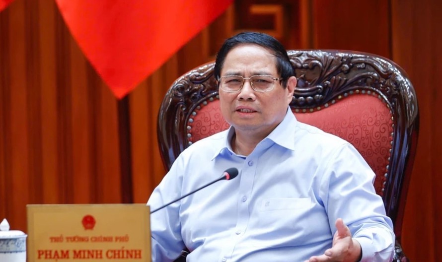 Thủ tướng Phạm Minh Chính chủ trì họp Thường trực Chính phủ về Dự thảo nghị quyết phát triển kinh tế tư nhân. Ảnh: Dương Giang