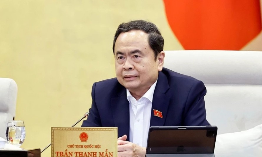 Chủ tịch Quốc hội Trần Thanh Mẫn phát biểu. Ảnh: Doãn Tấn