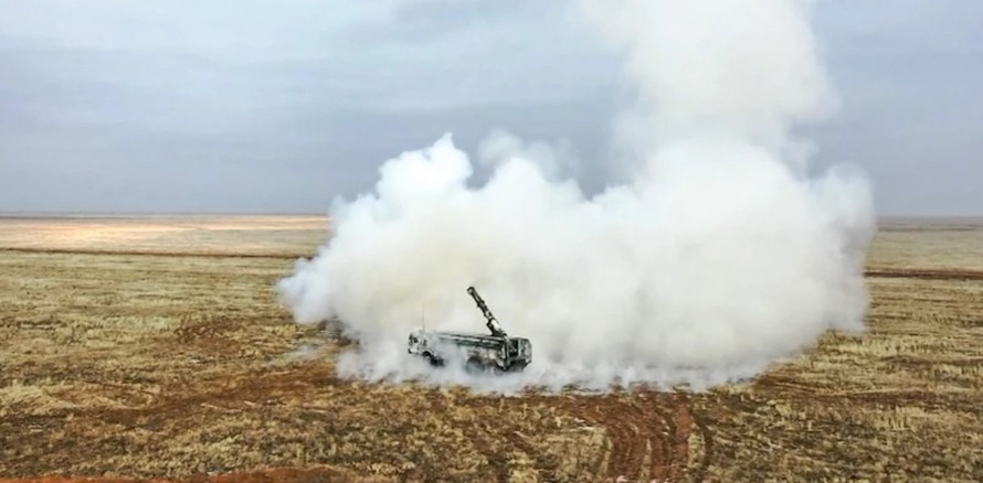 Tên lửa Iskander-K của Nga. Ảnh: AFP