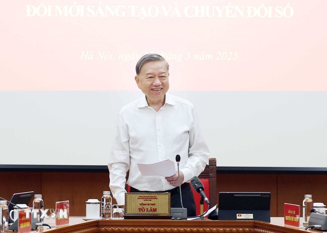 Tổng Bí thư Tô Lâm phát biểu. Ảnh: Thống Nhất