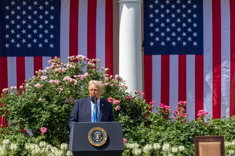 Tổng thống Mỹ Donald Trump phát biểu tại Nhà Trắng, Washington, D.C.