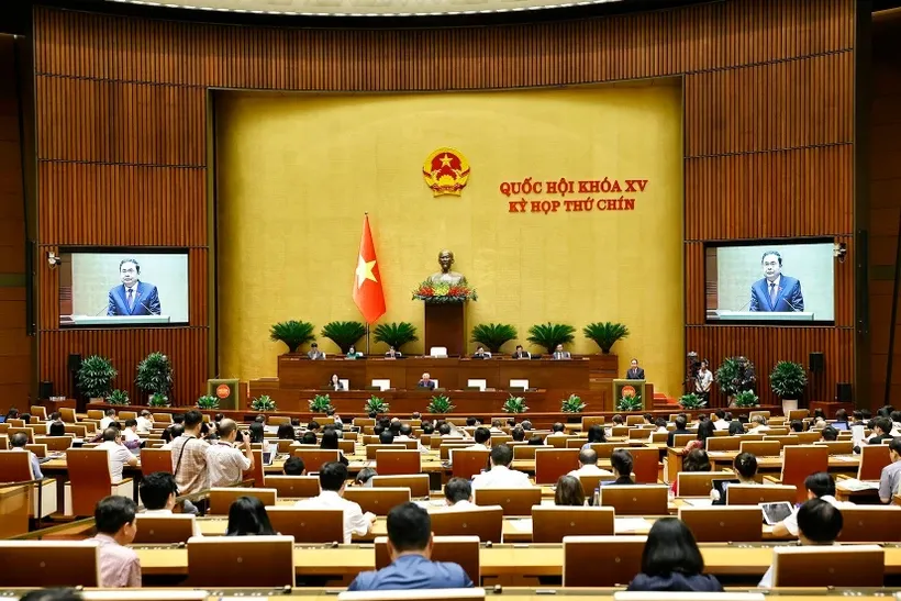 Chủ tịch Quốc hội Trần Thanh Mẫn phát biểu kết thúc phiên chất vấn và trả lời chất vấn. Ảnh: Doãn Tấn