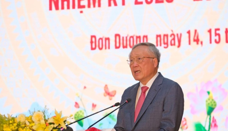 Ủy viên Bộ Chính trị, Phó Thủ tướng thường trực Chính phủ Nguyễn Hòa Bình phát biểu chỉ đạo tại Đại hội. Ảnh: Nguyễn Dũng